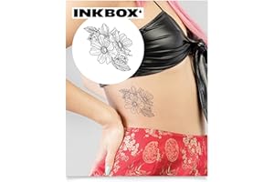 Inkbox Temporary Tattoos, Semi-Permanent Tattoo, One Premium Easy Long Lasting, Waterproof Temp Tattoo with For Now Ink - Lasts 1-2 Weeks, Wilde, 4 x 4 in
