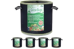 Growerz Round GrowPotz 20-Litre 5pcs High Strength Grow Bag…
