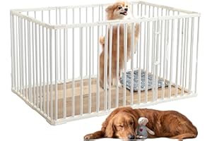 FAZEU Recinto per i cani Animali pieghevoli Pet Circles 173x173x70cm Pet Playpen Rabbit Cage Cover Indoor Outdoo Esercizio recinto pieghevole cortile per gattini Guinea Pigs, conigli, cincillà e Lgels