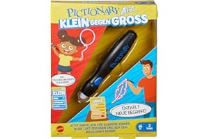 Mattel Games Juego de dibujo pequeño o grande GYH79 Pictionary Air para toda la familia, para conectar a un smartphone o tableta, para jugadores de 8 años o más [exclusivo de Amazon], alemán