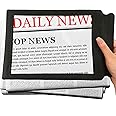 Betlex A4 Paper Size Magnifying Glass, PVC Plastic Full Page Reading Magnifier, Portable HD Old Man Reading Aid Lens Folding Large Sheets Magnifier Loupe