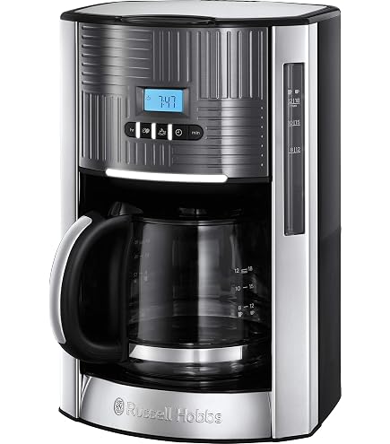 RUSSELL HOBBS Cafetière programmable Luna 23241-56 - Gris et Inox pas