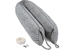 CNMTCCO Heavy Under Door Draught Excluder, 91 X 10 cm Wind Stopper for Window & Door, Air Door Draft Stopper Noise Blocker for Bottom of Door with Hook Loop