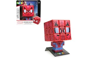 Rubik's Cubers Spiderman 3X3 - Jeu Casse-Tête Adulte Et Enfant - Rubiks Cube Magique - Puzzle 3x3 Original - Jouet Marvel - Puzzle Résolution de Problème - Jeu Enfant 8 Ans et +