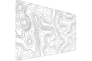 COOLNOVEL Premium Gaming Mauspad XXL 900 x 400 mm - Wasserdicht & rutschfest - Genähte Kanten für Haltbarkeit - Perfekt für PC, MacBook und Laptop - Großes Mousepad 900x400 mm (Weiß Gelände)