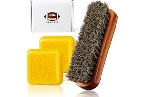 R HORSE 4Pcs Football Prep Kit - Brush and Wax for Leather Football Game Conditioning Training Equipment for Enhanced Grip, Birthday Sports Gifts for Youth Adult Player Lover