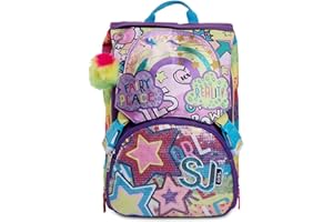 SJ GANG STYLE JAM GANG SJ Gang Zaino Scuola Estensibile, Multicolore, Multicolor Girl, Zaino Doppio Scomparto Con Pattine Sfogliabili e Paillettes Reversibili, Scuola Elementare e Tempo libero, Bambina