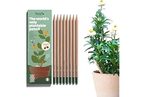 Sprout Wood-Cased Pencils | Original Edition | #2 HB Pre-Sharpened Graphite Plantable Wooden Pencils with flower, Herb & Vegetable Seeds |Gift Ideal for Drawing, Sketching & Shading | 8 Pack