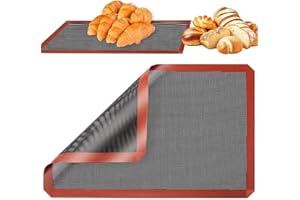 BIVBWQU Tappetino Microforato Per Forno In Silicone Microforato Tappetino Stendipasta Forati Tappetino da Forno in Silicone Foglio per Forme di Cottura, 40x30 cm