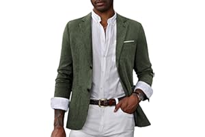 PaulJones Mens Casual Sport Coat Blazer Two Buttons Lightweight Business Suit Blazer Jackets