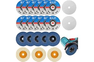 NUTKIT 22 st skärskivor, 76 mm, avdragsskivset | Vinkelslipskivor, kombination av 4 typer av slipskivor, skärskivset, för met