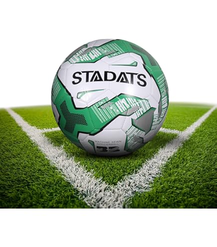 Ballon De Football Taille 4 - PVC Durable, Vessie Caoutchouc - Pour Entraînement Enfants Et Adultes - Extérieur - Couleur Blanc/vert