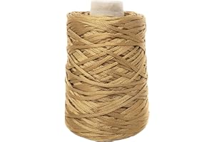 CHICCA BORSE Rocca Catenella tipo Cordino a Uncinetto per Borse 500g - 600m (Oro)