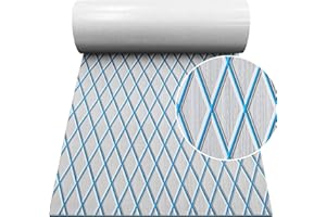 Hzkaicun 190x70cm Feuille Pont de Bateau en Faux Teck en Mousse Eva pour Plancher Marin de Yacht Tapis de Sol de Bateau Autocollant imperméable Auto-adhésif aux Yachts, Bateaux à Moteur, Kayaks