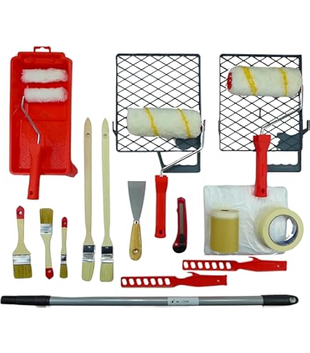 PRODIAMANT Maler-Set 12-teilig - Komplettset Mit Walzen, Pinsel & Zubehör