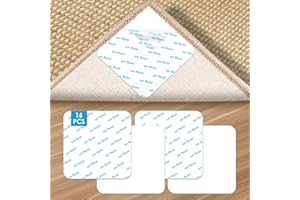 NEUTYPECHIC 16 Piezas Pinzas para Alfombras, 10 * 10 cm Antideslizante Alfombra Antideslizante Suelo, Lavable y Reutilizable, Alfombra PU Impermeable, Fuerte Adsorción, sin Deformación