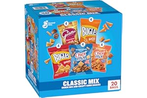 Classic Mix Snack Variety Pack, Bugles Original- & Nacho-Käse, Gardetto's Originalrezept, Chex Mix Traditional & Cheddar, 800 ml (20 Beutel)