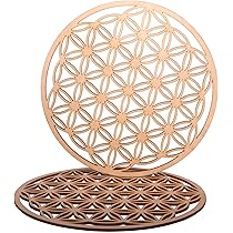 Acheter Spruchreif Fleur De Vie En Bois Lot 4 Décoration Murale Symbole Spirituel Cadeaux ésotériques ( 7 Cm) ? Comparer Chez