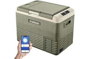 AAOBOSI Frigo per auto,Frigo Portatile 40L per Conservare Bevande E Alimenti,-20°C - 20°C,12/24v,Frigo Campeggio Con Controllo Wifi E Led Touch Control,Adatto Per Viaggi e Feste ecc.