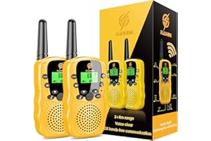 EUCOCO Qukir Walkie Talkies for Kids, Toys for 3 4 5 6 Year Old Boy Girl Gift for 3-10 Year Olds Boys Toys Age 3-10 Outdoor Toys Sensory Toys for Autism Boy Kids Garden Toys Child Birthday Gifts Yellow Blue