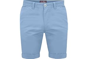 westAce Mens Chino Shorts Pants Cotton Knee Length Roll Up Casual Summer New