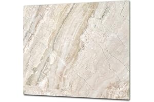 CONCEPT CRYSTAL ORIGINALE tagliere in VETRO temperato – Copri-piano cottura a induzione –Tagliere pezzo UNICO (60x52 cm) o DUE pezzi (30x52 cm ognuno); D22 Marmi 2 Serie