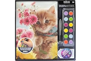 DIAMANTINY Level Up - Nice Group Creative Art, Diamond Painting Kit crea il mosaico, PETS, Kitten