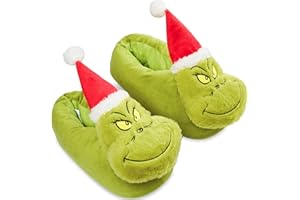 Get Trend The Grinch Zapatillas Casa Niños, 30-39, Pantuflas Invierno 3D Antideslizantes, Regalos Amigo Invisible para Navidad