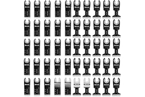 MaxAwe Lot de 52 outils multifonctions Bla-des, scie oscillante, outil multifonction à dégagement rapide pour coupe du plastique et du métal, compatible avec Dewalt, Makita, Milwaukee Decker et plus