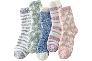 SIMANNIE Fuzzy Socks Womens - Fluffy Socks, Bed Socks for Women Thermal Socks for Women, Womens Fluffy Socks, Seamless Toasty &Y-shaped Design