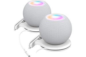 Aokicase Compatible with Apple HomePod Mini Holder Wall Mount Stand Accessories with Integrated Cable Management, Speaker Accessories Rack (Apple HomePod Mini, White) 2 Pieces