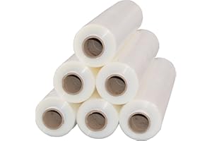 BESTE-FOLIE KUZI Stretchfolie 6 Rollen Stretchfolie 2,5 kg 23 My 50 cm breit transparent