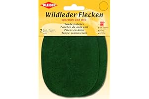 Kleiber 12 x 10 cm Patch Daim Cuir Ovale, 1 Paire, Vert
