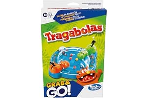 Hasbro Gaming Tragabolas Grab and Go, Hipopótamos de Juguete, Habilidad y Estrategia, 2 Jugadores, Edición Bolsillo, Idea de Regalo para Niños y Niñas de 4 Años en Adelante