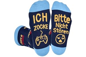 Dealswin Lustige Gaming Socken Gamer Geschenk Mit Spruch Bitte Nicht Stören Ich Zocke Zocken Socken Lustig Neuheit Weihnachts Ostern Geburtstag Geschenke Für Zocker Männer Herren Jungs Frauen Damen