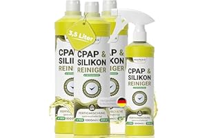 ‎MAPEAU CPAP Reinigungsspray 500ml Sprüher I 3 Liter Nachfüll Spezialreiniger für Silikon, CPAP-Schlauch Kunststoff, Mapeau Silikon-Reiniger (3 Ltr. + 500ml Sprüher)
