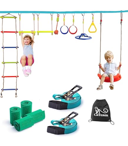 Ninja Slackline Podwórkowy kurs przeszkód - Zestaw wiszącej