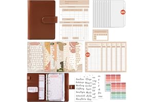 FUHOMI A6 Binder Budget Planner Deutsch - Sparchallenge Budgetplaner, Finanzplaner Haushaltsbuch, Geld Organizer, Sparbuch für Geld mit Umschlagmethode