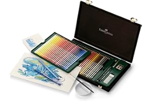 Faber-Castell 117506 Albrecht Dürer Matite Acquerellabili, Scatola in Legno con 48 Matite Colorate Professionali con Mina da 3,8 mm, Include Pennello, Temperino e Gomma