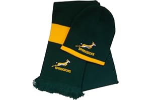 ARENA SCARVES South Africa Rugby Beanie Hat and Scarf