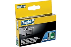 Rapid, 40109513, Agrafes N°140, Longueur 6mm, 970 pièces, Pour les travaux de construction et d’isolation, Fil galvanisé, Haute performance Argent