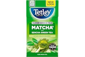 Tetley Super Green Tea Matcha Tea Bags, Pack of 20