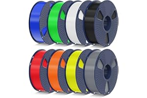 SUNLU TPU 3D Printer Filament 1.75mm, High Speed 95A TPU Filament Bundle, 250G Spool, 8 Rolls, 2KG in Total.(Black+White+Grey+Red+Blue+Green+Yellow+Orange)