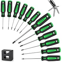 Security Screwdriver Bits DAKCOS 11-Piece Tamper Proof Torx Bit Set – T6 To T40, 100mm Long, 1/4" Hex Shank – For Drill, Screwdriver, Automotive & Electronics Torx With Hole