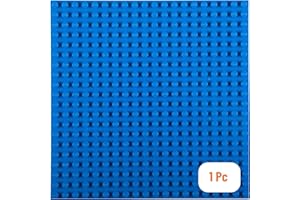 STRICTLY BRIKS Clever Creations - base per costruzioni impilabile - compatibile con tutte le principali marche - solo mattoncini a pioli grandi - 41,2 x 35 cm - blu