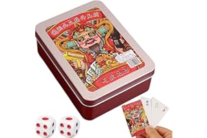 TBCZVX Mahjong Set, Portable Mahjong Tiles for Family Gatherings, Travel, Parties, and Office Entertainment, Compact Design with 5 * 8 cm Tiles