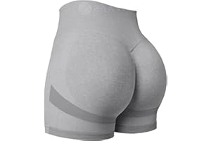ZAAYO Women Gym Shorts Scrunch Bum Seamless Workout Shorts High Waisted Butt Lifting 3.5" Sports Cycling Shorts