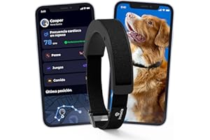 Invoxia Collar Inteligente para Perros Escaneo De Salud Cardíaca, Actividad Y GPS, 15 Días De Autonomía, Multi-Premiado, Tarjeta Sim 4G Integrada, Mediano