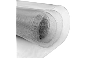 QWORK® 304 Edelstahl Drahtgeflecht, Fliegengitter 1.2m x 3m, Drahtgitter feinmaschig, Drahtdurchmesser: 0.15 mm, Maschenweite 1.3 mm