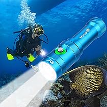 APKubAP50 Plongée Lampe de Poche Super Lumineux 5000strada Professionnel Plongée lumière avec 26650 IPX-8 Étanche Sous-Marine Torche Lumière  39